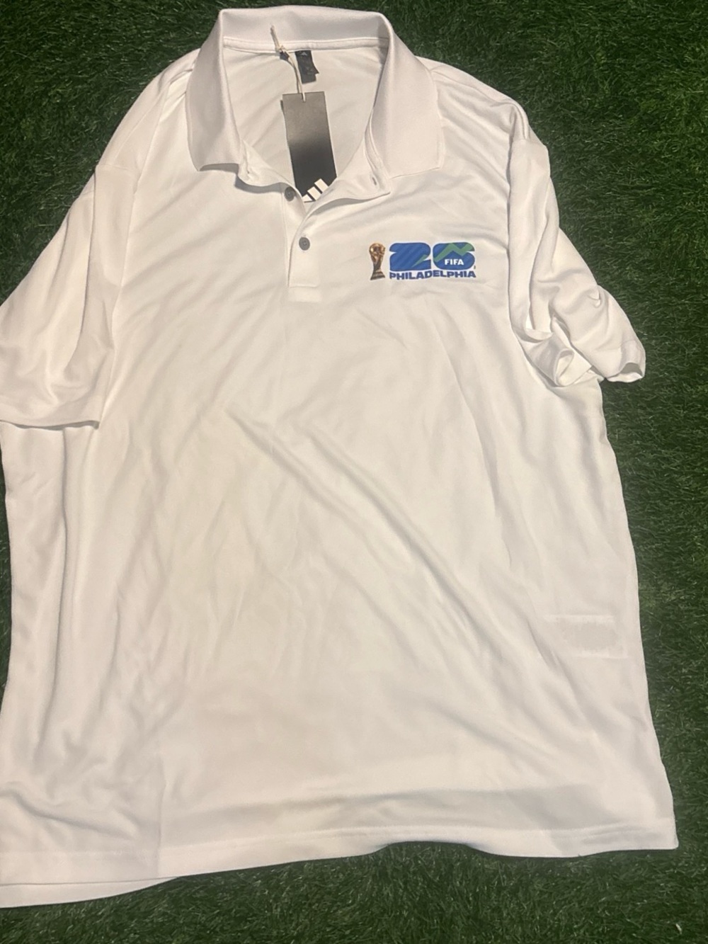 NWT Adidas FIFA Philadelphia 2026 White Polo Shirt Large